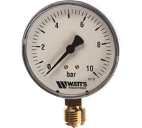 Манометр Watts F+R200 радиальный 0-10bar, корпус 80mm 10007793