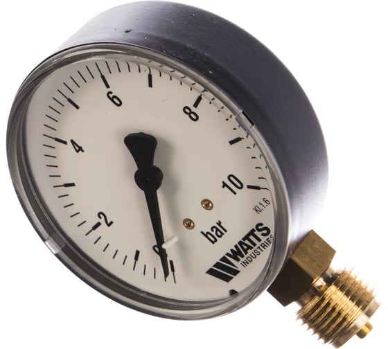 Манометр Watts F+R200 радиальный 0-10bar, корпус 80mm 10007793