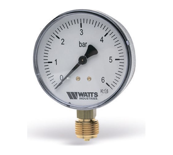 Радиальный манометр Watts F+R200 0-10 bar, корпус 63 мм 10007724