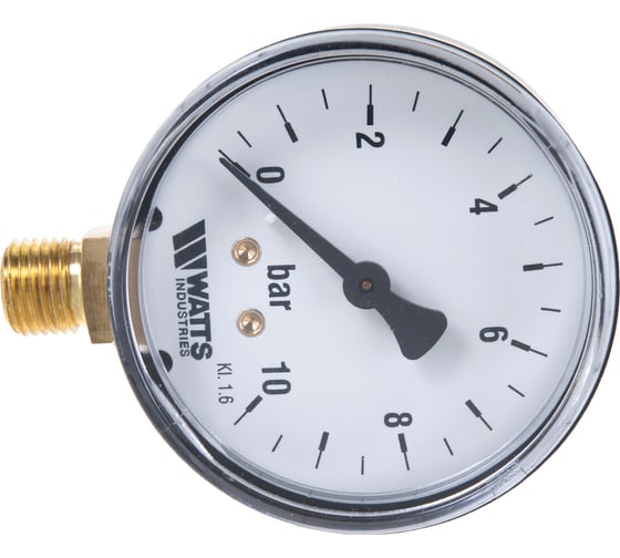 Радиальный манометр Watts F+R200 0-10 bar, корпус 63 мм 10007724