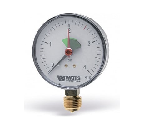 Манометр Watts F+R201 радиальный, 0-4 bar, корпус 63mm 10007722