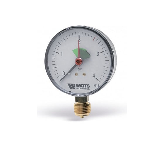 Манометр Watts F+R201 радиальный, 0-4 bar, корпус 63mm 10007722 1