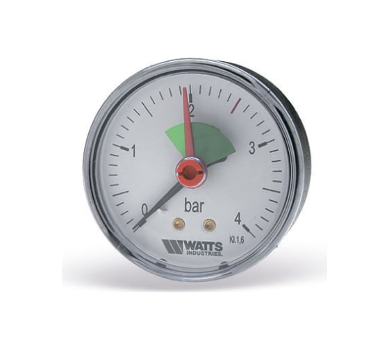 Аксиальный манометр Watts F+R101 0-4 bar, корпус 50 мм 10008089