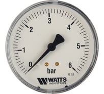 Аксиальный манометр Watts F+R150 0-6 бар, корпус 80 мм 10008023