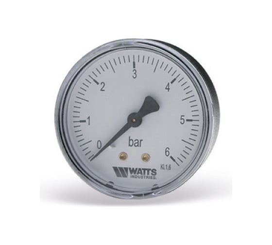 Аксиальный манометр Watts F+R100 0-6 bar, корпус 63 мм 10008095