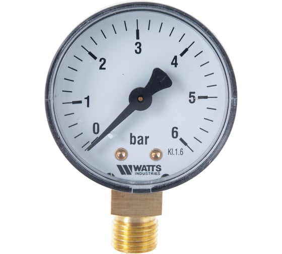 Манометр Watts F+R200 радиальный 0-6bar, корпус 50mm 10007378