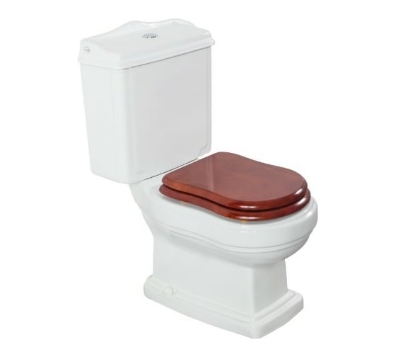 Крышка-сиденье для унитазa Veragio Old Italy с системой Soft-close, Noce, петли хром VR.OLD-2597.NC.CR