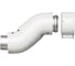 Отвод белый (45°; DN 60/100 мм) с соединительным хомутом Vaillant 303809 1