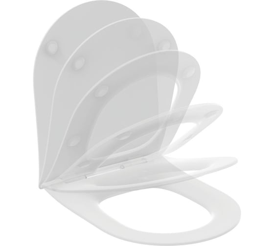 Сиденье и крышка Ideal Standard BLEND CURVE стандарт, тип SLIM SANDWICH, дюропласт, легкосъемное (шарниры Easy Take Off), с функцией плавного закрытия 00080147