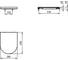 Сидение и крышка Ideal Standard T376001 BLEND CURVE стандарт, тип wrapover, дюропласт, легкосъемное 00072982 8