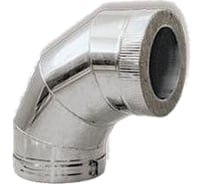 Колено утепленное (80/100 мм; 90 град.) для дымоходов Conti CAC9008B