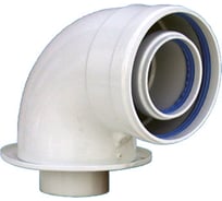 Колено коаксиальное с фланцем для котлов Ferroli (60/100 мм; 90 град.) Conti CCPK19B