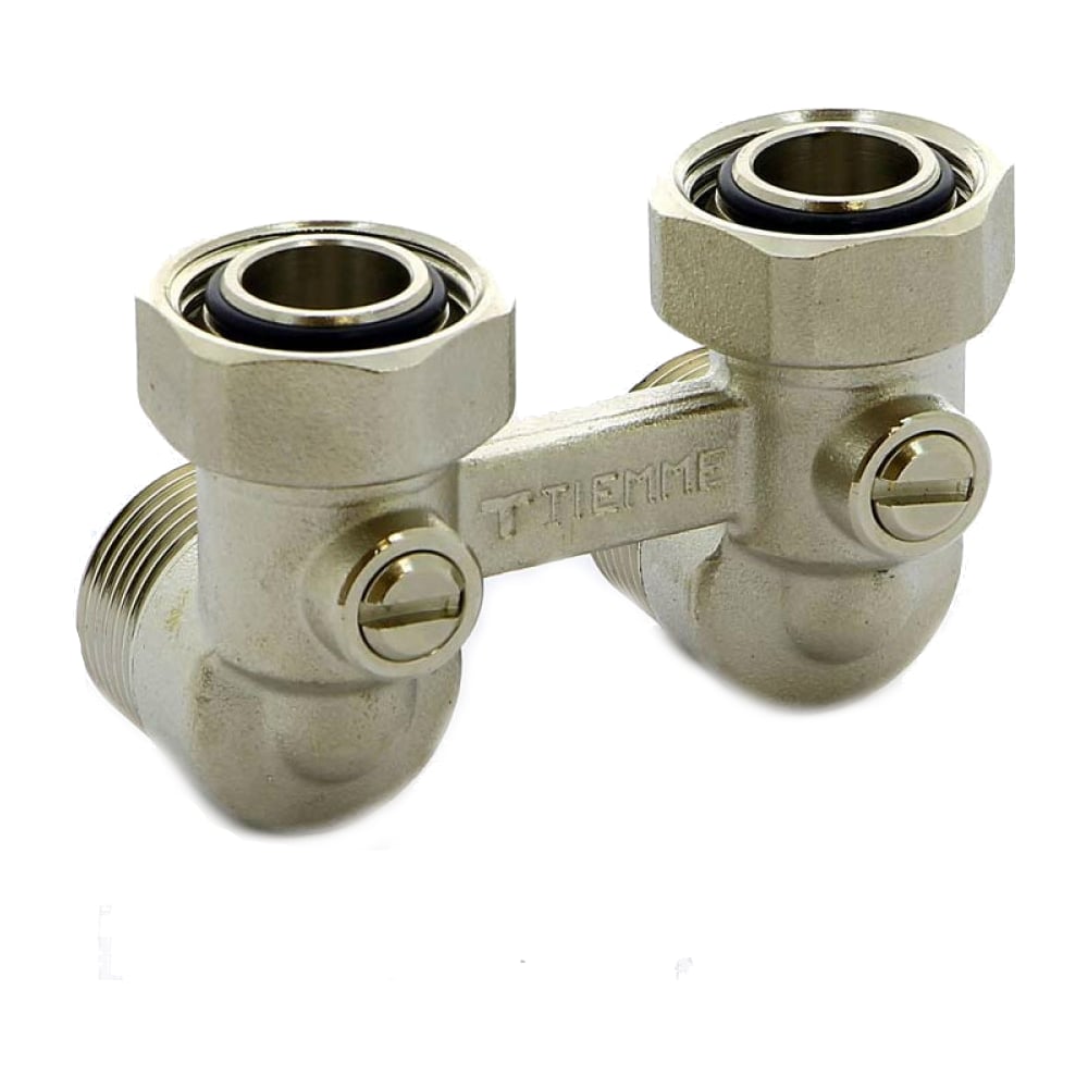Радиаторный узел Tiemme НВ, 3/4"х3/4"ЕК, H-блок угловой со встроенными ...