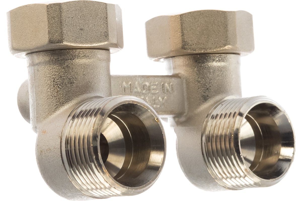 Радиаторный узел Tiemme НВ, 3/4"х3/4"ЕК, H-блок угловой со встроенными ...