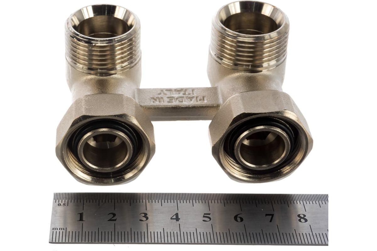 Радиаторный узел Tiemme НВ, 3/4"х3/4"ЕК, H-блок угловой со встроенными ...