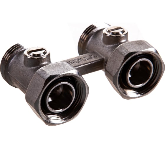 Радиаторный узел Tiemme НВ, 3/4"х3/4"ЕК,  H-блок со встроенными кранами, 2-трубная система 3390001