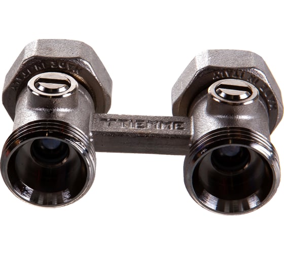 Радиаторный узел Tiemme НВ, 3/4"х3/4"ЕК,  H-блок со встроенными кранами, 2-трубная система 3390001
