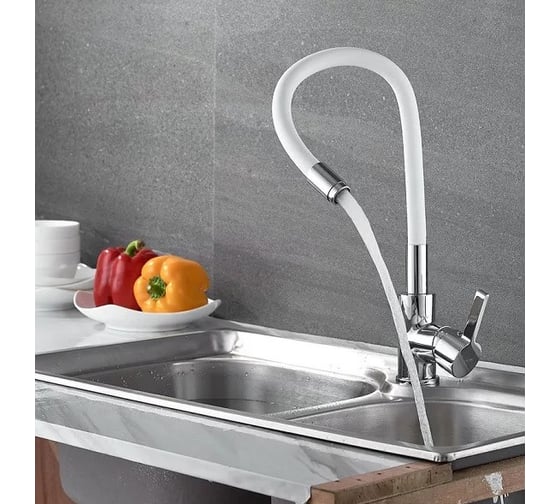 Гибкий излив LEDEME белый , L7504-3 112196