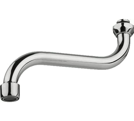 Излив для смесителя круглый MELODIA S-образный с аэратором 15 см 34093