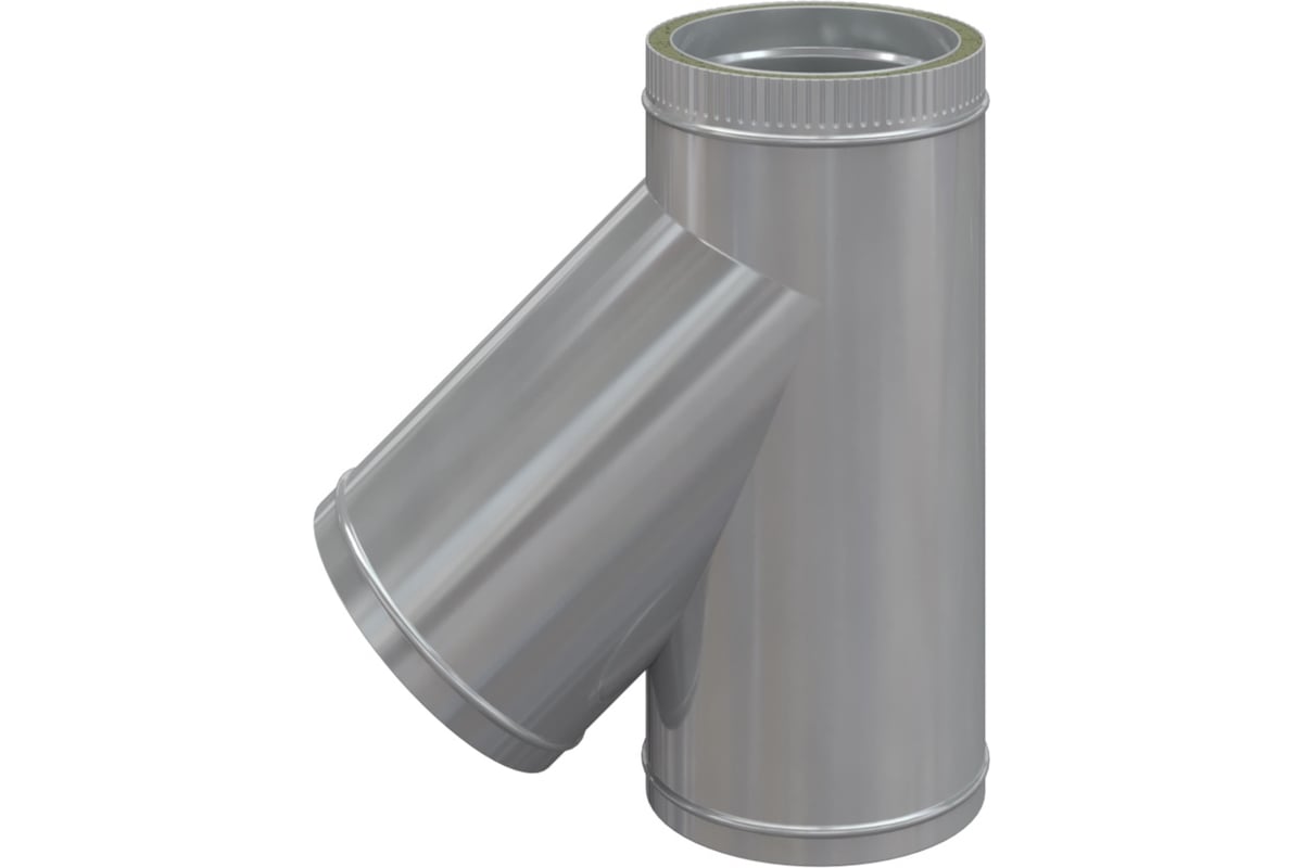 Тройник изолированный 45 градусов (200/250х0.8/0.5 мм; AISI 304 ...