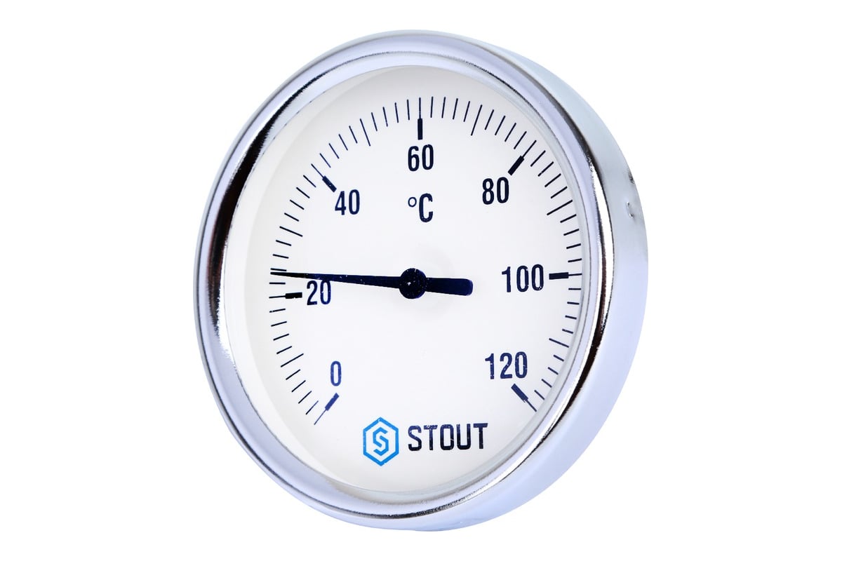 Термометр биметаллический с погружной гильзой Dn 80 мм гильза 50 мм ...