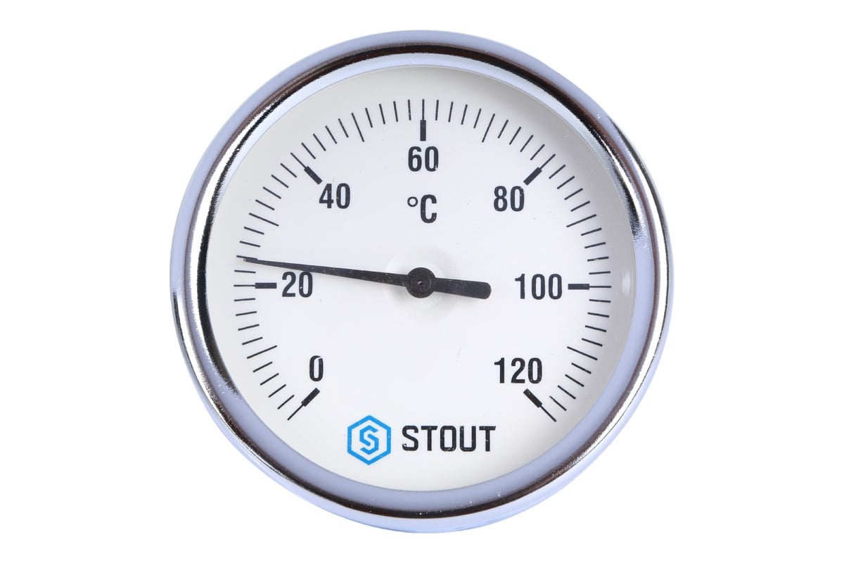 Термометр биметаллический с погружной гильзой Dn 80 мм гильза 50 мм ...