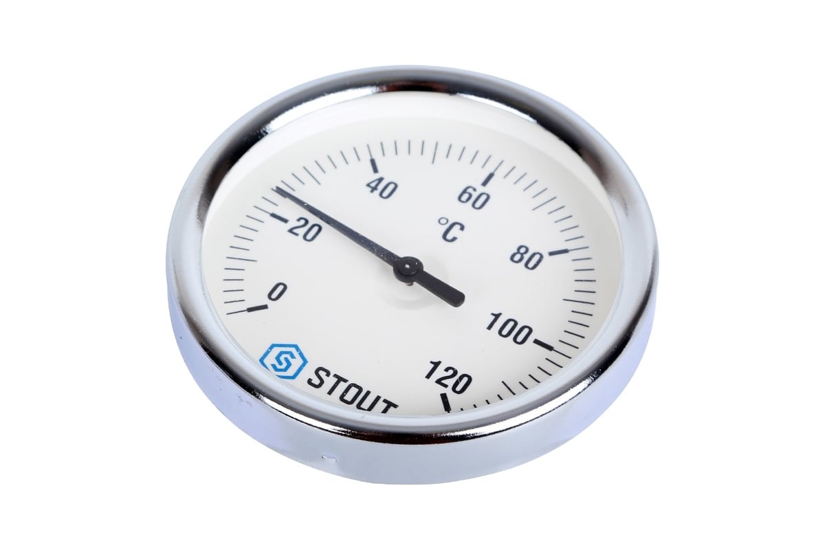 Термометр биметаллический с погружной гильзой Dn 80 мм гильза 50 мм ...