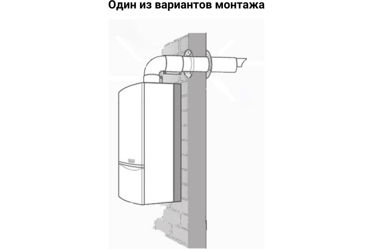 Комплект коаксиального дымоотвода к внешней стене Viessmann для Vitodens 050-w