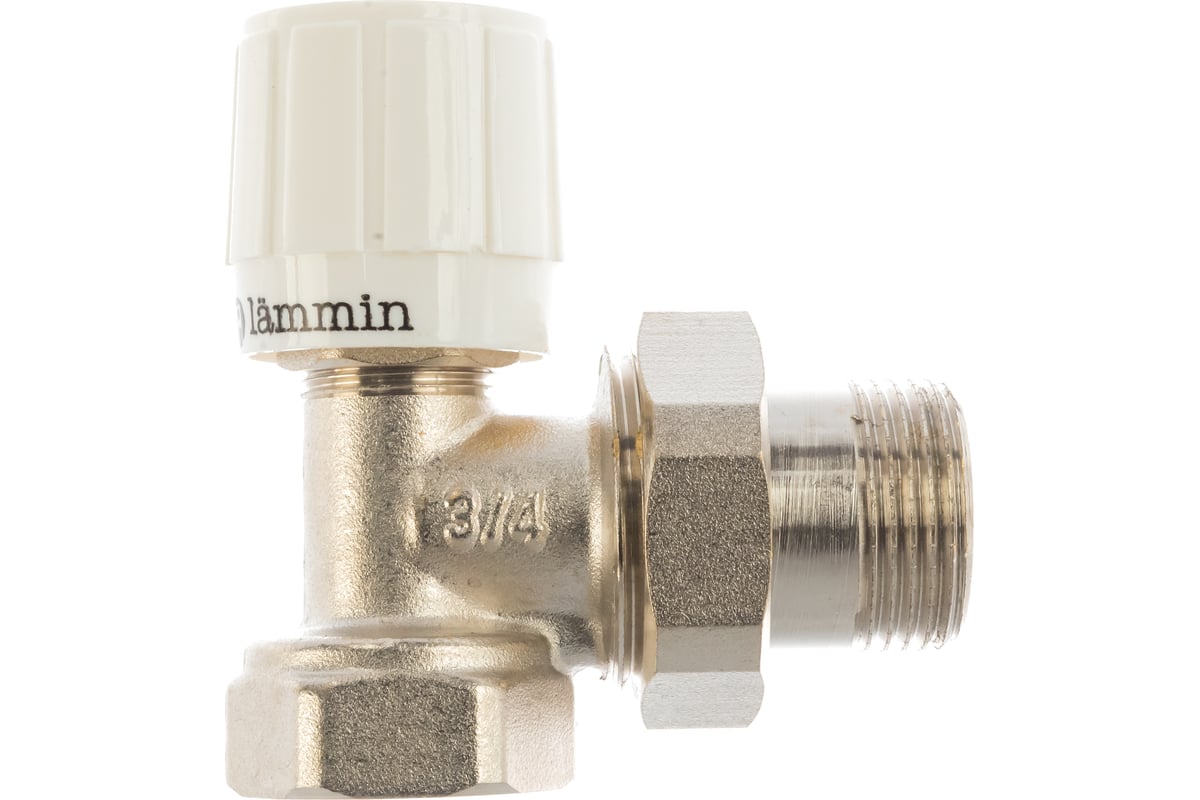 Регулирующий вентиль для радиатора LAMMIN угловой, 3/4" LM21042000020 ...