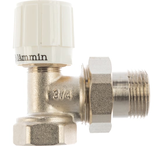Регулирующий вентиль для радиатора LAMMIN угловой, 3/4" LM21042000020