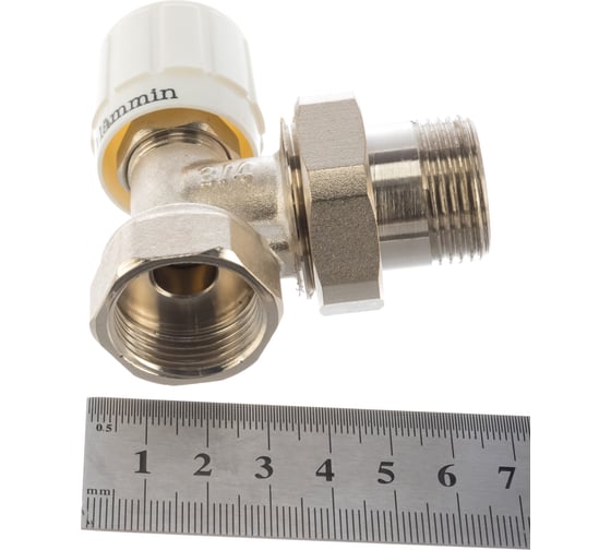 Регулирующий вентиль для радиатора LAMMIN угловой, 3/4" LM21042000020