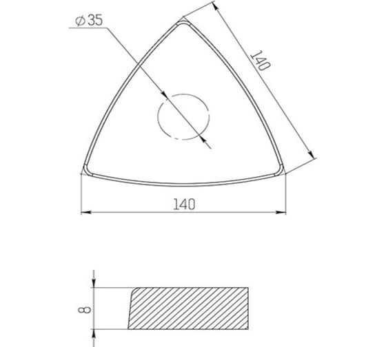 Подставка под кран KitKraken Triangle Graphite SMT 1 7024 SMT-1.7024