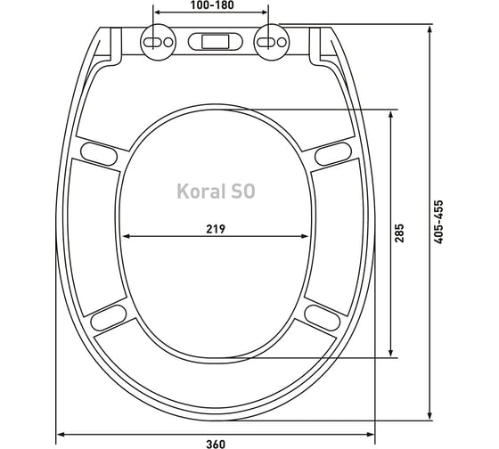 Сиденье дюропласт BERGES Koral SO крепление микролифт, быстросъемное, металл 017803
