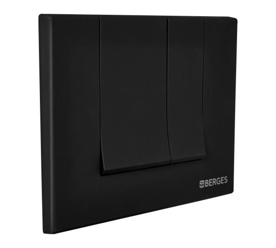 Кнопка для инсталляции BERGES NOVUM S5 Soft Touch черная 040045 1