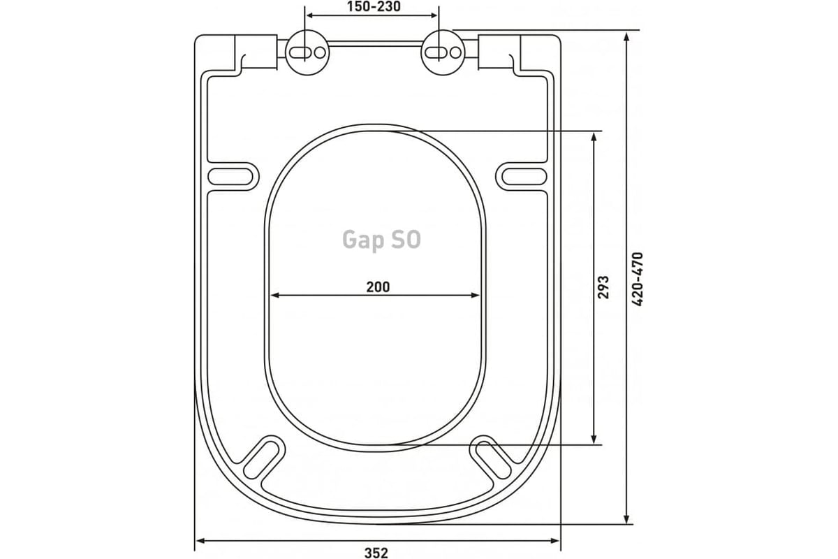 Сиденье для унитаза расстояние между креплениями 230мм