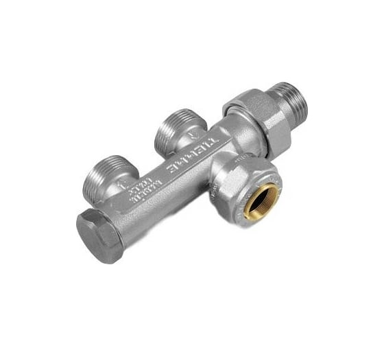 Радиаторный узел Tiemme обж-НН 15-1/2'xM24x19 со сгоном, 2-трубная система, разводка в пол 3370002 1