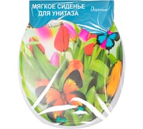 Сиденье для унитаза Delphinium SYL-2036 бабочки зеленое new 105070