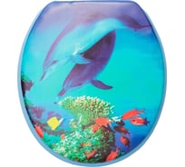 Сиденье для унитаза Delphinium SYM-8050 аквариум new 105066