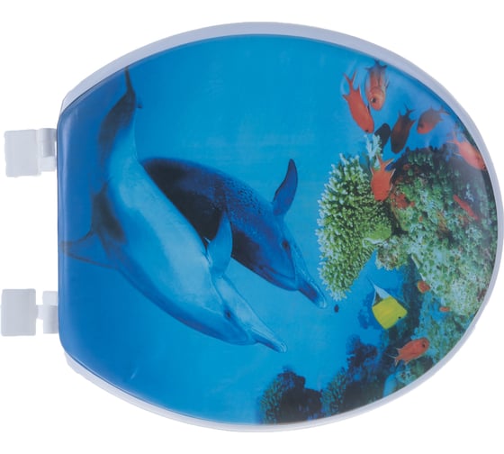 Сиденье для унитаза Delphinium SYM-8050 аквариум new 105066