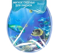 Сиденье для унитаза Delphinium SYM-3039 озорные рыбки new 105056