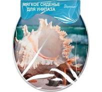Сиденье для унитаза Delphinium SYM-8026 ракушки new 105057