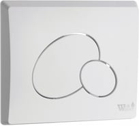 Кнопка нажимная для инсталляции WeltWasser WW MARBERG 410 RD GL-WT белая, круглая 10000010232