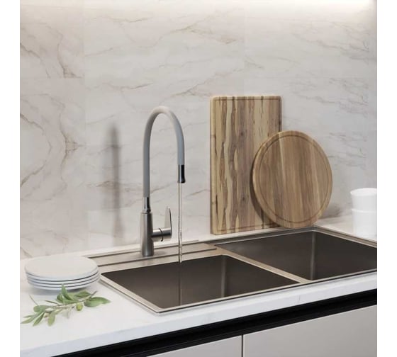 Гибкий излив для кухонного смесителя MIXLINE серый, для смесителей MLSS36-09 553240