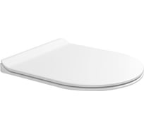 Cиденье для унитаза Flaminia Link 445x360хh28 мм, супер тонкое, быстросъёмное с механизмом плавного закрывания Soft Close, шарниры хром, цвет белый LKCW09