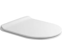 Сиденье для унитаза Flaminia APP/Quick 445x360хh28 мм, супер тонкое, быстросъёмное, с механизмом плавного закрывания Soft Close, шарниры хром, цвет белый QKCW09 33077046