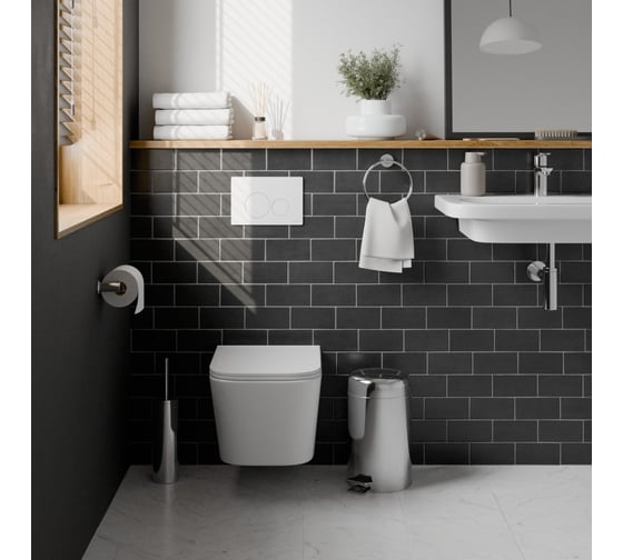 Клавиша смыва Iberica Blanca INOX-O 246x165 мм, белый матовый, нержавеющая сталь IB.B081.001.000