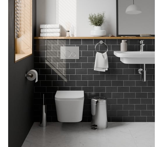 Клавиша смыва Iberica Blanca INOX-O 246x165 мм, хром матовый, нержавеющая сталь I IB.B081.003.002