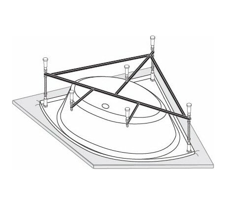 Каркас к ваннам VAGNERPLAST Veronela corner, Cavallo corner, Catalina 140x140 VPK140140