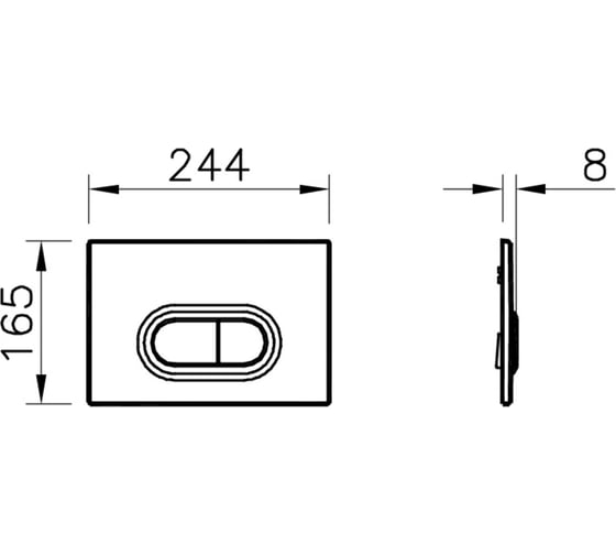Кнопка для VITRA Loop O 740-XXXX Нержавеющая сталь 740-0940