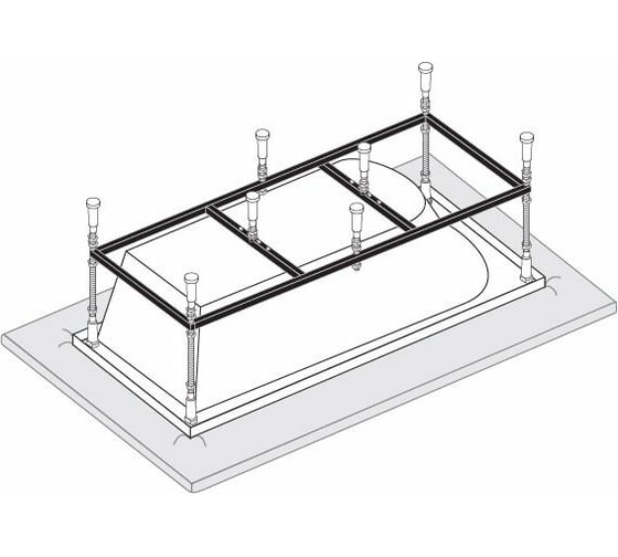 Каркас к прямоугольным ваннам VAGNERPLAST 190x90 VPK19090